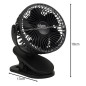 Ventilator de podea, Wireless, 1200 mAh, 3 trepte, reglabil la 360 grade, silentios, negru Ventilator de podea, Wireless, 1200 mAh, 3 trepte, reglabil la 360 grade, silentios, negru