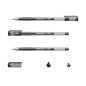 Pix cu gel Erichkrause G-Tone, cerneala tip gel, grosime scriere 0,4 mm, negru