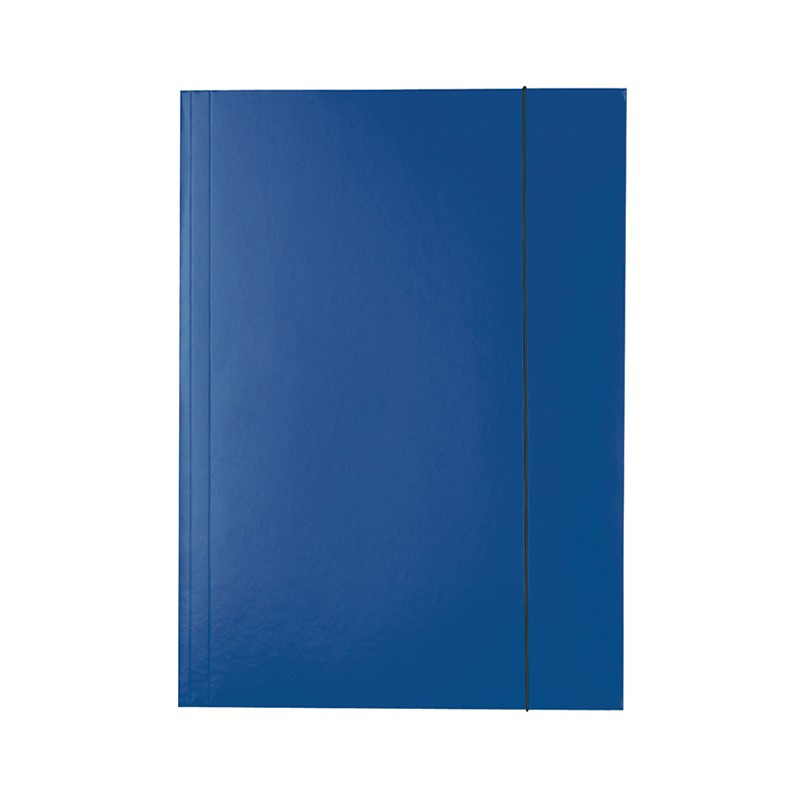 Mapa cu elastic, Esselte Economy, carton plastifiat, albastru inchis