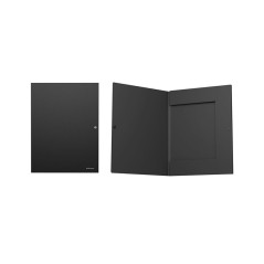 Mapa tip dosar plic, Erichkrause, 8 Mm, format A4, prindere capsa, texturata, neagra