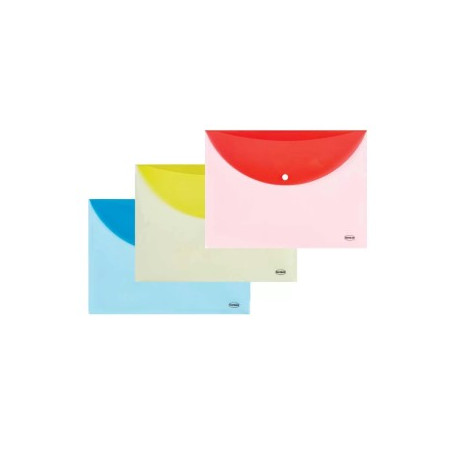 Mapa A4 Centrum, cu buton, grosime 0.18 mm, plastic, diverse culori