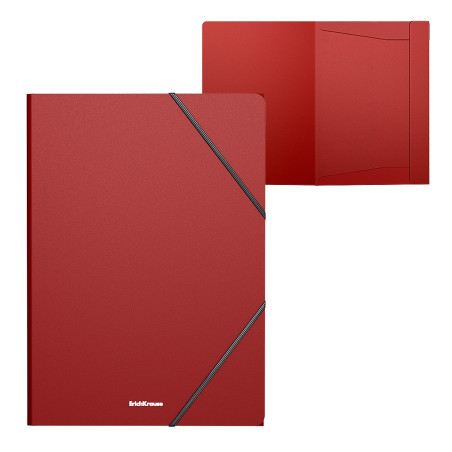 Mapa ERICHKRAUSE Matt Clasic, cu elastic, rosu