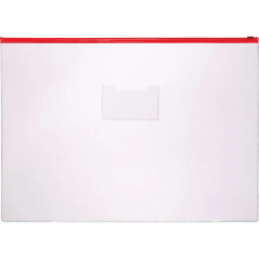 Mapa cu fermoar, Centrum, grosime 0.18 mm, 44.2x32 cm, PVC transparent
