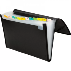 Mapa Centrum expandabila, 13 compartimente, A4, inchidere cu elastic, margini cusute, PP, diverse culori