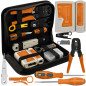 Kit tester cabluri, format XXL, trusa instrumente de retea, surubelnite, husa cu fermoar Kit tester cabluri, format XXL, trusa instrumente de retea, surubelnite, husa cu fermoar