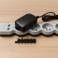 Incarcator universal reglabil 3-12V, USB, 30W, 6 varfuri interschimbabile, iesire 2000 mA, interfata CA, cablu 150 cm, negru Incarcator universal reglabil 3-12V, USB, 30W, 6 varfuri interschimbabile, iesire 2000 mA, interfata CA, cablu 150 cm, negru