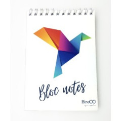 Bloc notes format A6, 50 file, liniatura velin, spirala metalica