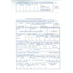 Foaie de parcurs pentru marfa, A4, 100 file, tipar fata-verso, 60 g/mp