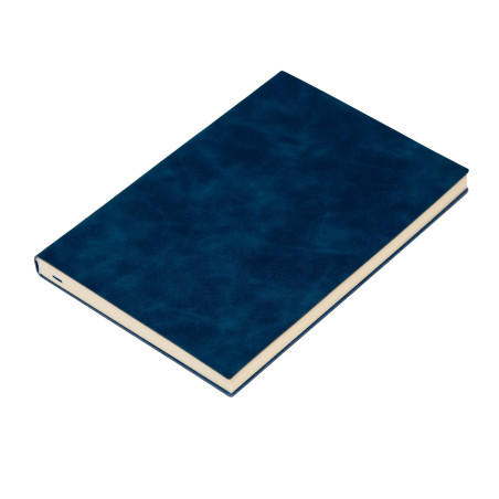 Agenda nedatata format A5, 112 file, coperta catifelata albastru petrol