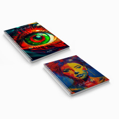 Caiet cu spirala BiroCO, format A5, 80 file dictando