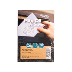Plic siliconic BiroCo, format C6, set 10 bucati, 114 x 162 mm