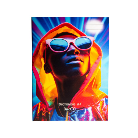 Caiet scolar A4, 60 file dictando, coperta multicolor