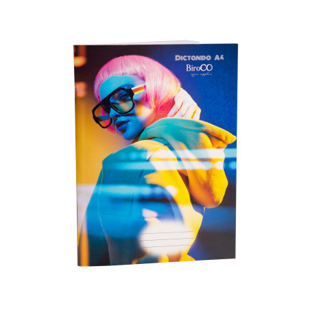 Caiet scolar A4, 60 file dictando, coperta multicolor