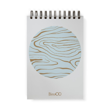 Carnetel notite, A7, liniatura aritmetica, cu spirala, 60 g/mp, 50 file, carton mat