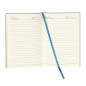 Agenda nedatata, 112 file, format A5, textura catifelata, turcoaz Agenda nedatata, 112 file, format A5, textura catifelata, turcoaz