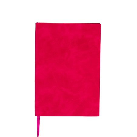 Agenda nedatata BiroCO A5, 112 file, magenta, coperta catifea