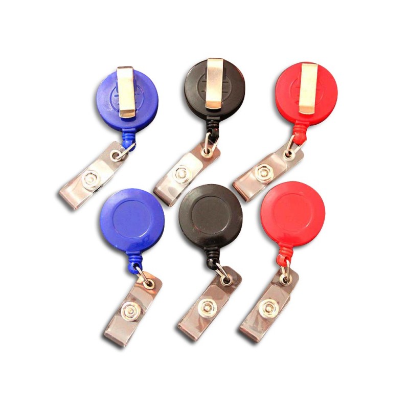 Clipsuri retractabile colorate pentru ecusoane 50 bucati Clipsuri retractabile colorate pentru ecusoane 50 bucati