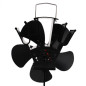 Ventilator pentru semineu, 5 palete, maner, aluminiu si otel, 16.3x9.5x22 cm, negru Ventilator pentru semineu, 5 palete, maner, aluminiu si otel, 16.3x9.5x22 cm, negru