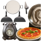 Cuptor electric pentru pizza, reglabil, 1200W, maxim 420 grade Celsius, piatra ceramica cu manere, 2 spatule, cutit Cuptor electric pentru pizza, reglabil, 1200W, maxim 420 grade Celsius, piatra ceramica cu manere, 2 spatule, cutit