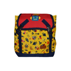 Ghiozdan gradinita Robot, compartiment cu inchidere dubla, spate buretat, maner, 21,5x12x26 cm