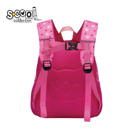 Ghiozdan prescolari LADYBUG, curea de fixare, benzi reflectorizante si design vesel, 31 cm