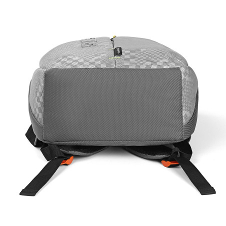 Ghiozdan scoala cu spatiu pentru laptop/tableta, bretele ajustabile, gri, 45x30x15 cm