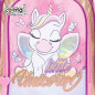 Ghiozdan ergonomic LITTLE UNICORN, bretele buretate, benzi reflectorizante 360 grade, 40.5x29x13.5 cm, PVC cu sclipici