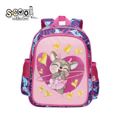 Ghiozdan fete, imprimeu DEER, 7,5 litri, bretele reglabile, benzi reflectorizante, 33x27x15 cm