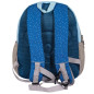Ghiozdan gradinita cu imprimeu elefanti, bretele reglabile si benzi reflectorizante, 5L, albastru