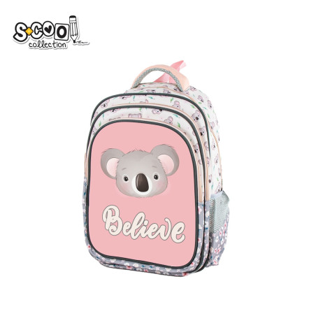 Ghiozdan scolar 3D BELIEVE, 6-11 ani, 2 compartimente, cusaturi anatomice, 38x35x20 cm