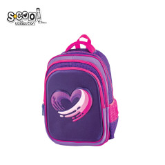 Ghiozdan ergonomic, model 3D, motiv HEART, doua manere, 38x35x20 cm, 22 litri