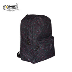Ghiozdan CLASSIC, imprimeu stelute multicolore, 11 ani+, buzunar frontal, 30x16x43 cm