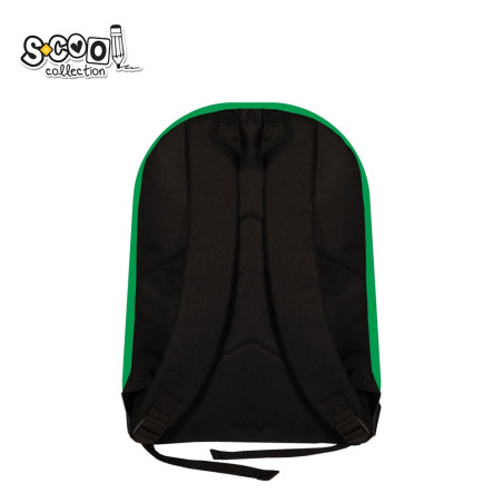 Ghiozdan scolar, design clasic, bretele buretate, fermoar ascuns, 30x16x43 cm, verde