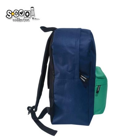 Ghiozdan baieti, neechipat, maner transport, bleumarin inchis, 30x16x43 cm