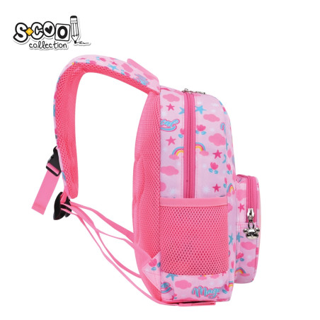 Ghiozdan de gradinita MAGICAL, compartiment captusit, cursoare cu pandantive, 3-5 ani, 30x24x9 cm, roz