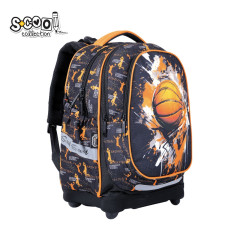 Ghiozdan elevi, spate anatomic si buretat, incapator, 23 litri, BASKETBALL