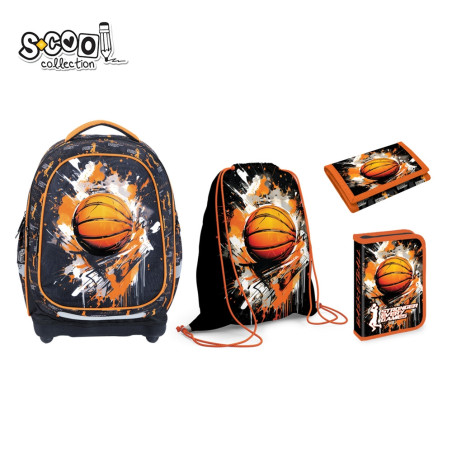 Set scolar, ghiozdan, penar echipat, sac sport, portofel, Basketball