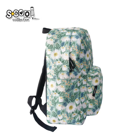 Ghiozdan ergonomic elevi, FLOWERS, 43x30x16 cm, inchidere cu fermoar
