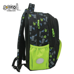 Ghiozdan ergonomic, 2 compartimente, GAME OVER, bretele reglabile, 42x31x16 cm