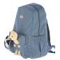 Ghiozdan Funtasy, Ursulet de plus atasat, 2 compartimente, fermoar, 42 cm, albastru