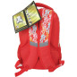 Ghiozdan Minnie mouse cu 3 compartimente separate, imprimeu OOPS, spate buretat, rosu