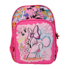 Ghiozdan pentru clasa 0, imprimeu minnie mouse, fermoar, buzunar frontal, multicolor