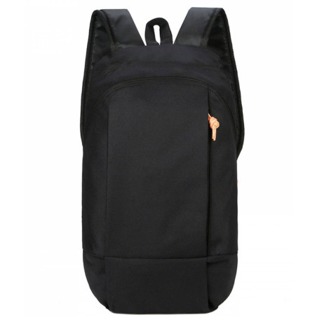 Ghiozdan compact, 2 compartimente cu fermoar, spate buretat, agatatoare, 40x23x10 cm