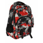 Ghiozdan gimnaziu, camuflaj rosu, penar, 3 compartimente, 15.5 litri, poliester, 42 cm
