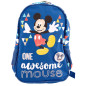 Ghiozdan MICKEY pentru gradinita, imprimeu triunghiuri, spatiu pentru personalizare, albastru Ghiozdan MICKEY pentru gradinita, imprimeu triunghiuri, spatiu pentru personalizare, albastru