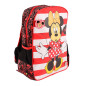 Ghiozdan cu Disney Minnie Mouse, baza intarita, compartiment principal cu fermoar, print auriu
