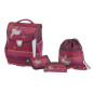 Set ghiozdan, penar, etui si sac sport, buzunare laterale cu orificii de scurgere, mesh respirabil 3D