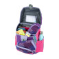 Set ghiozdan ergonomic, geanta pentru carti, etui si sac de sport, mesh, KidClix, violet