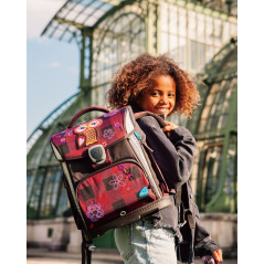 Ghiozdan THE OWL SMART ROSU, set etui, sac sport, cutie carti, fermoar frontal, rezistent la apa