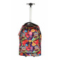 Ghiozdan troller Power, compartiment laptop, maner telescopic, buzunare frontale, 50 cm, multicolor